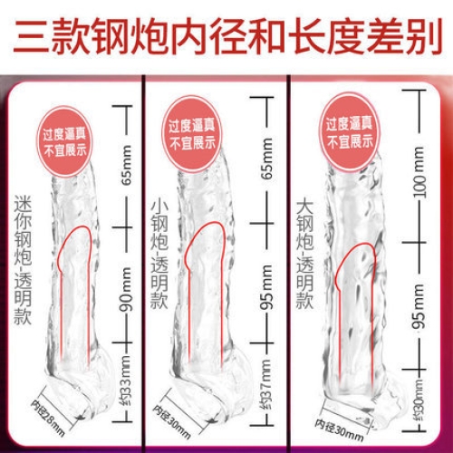 加長狼牙套-取悅-取悅 大小鋼炮透明軟硅膠實(shí)心龜頭增長套